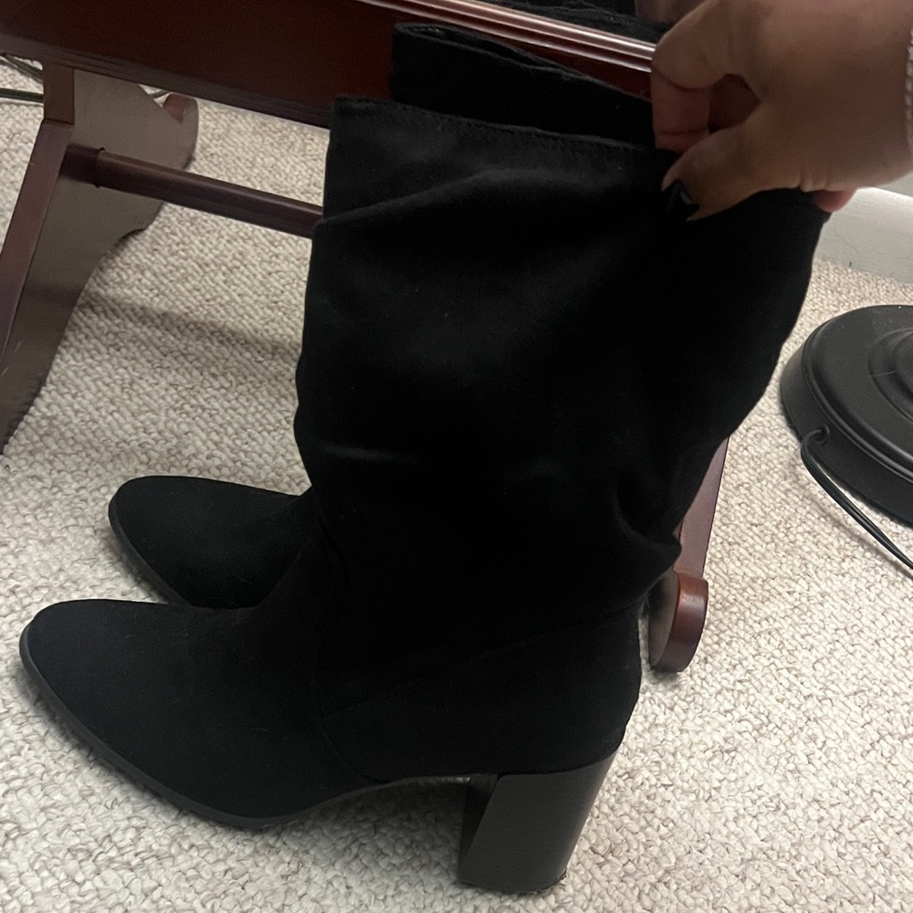 Market & Spruce Black Ankle Booties - Picture 6 of 9